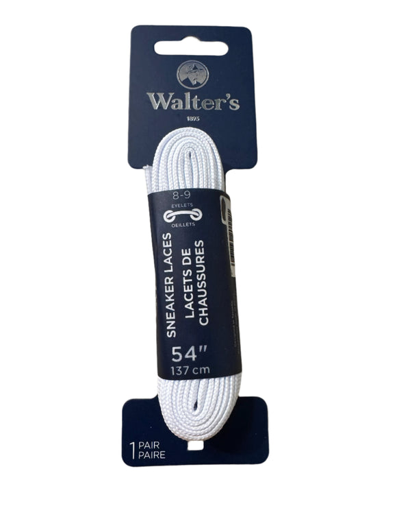 Walter's Flat Laces - White - 3 Sizes