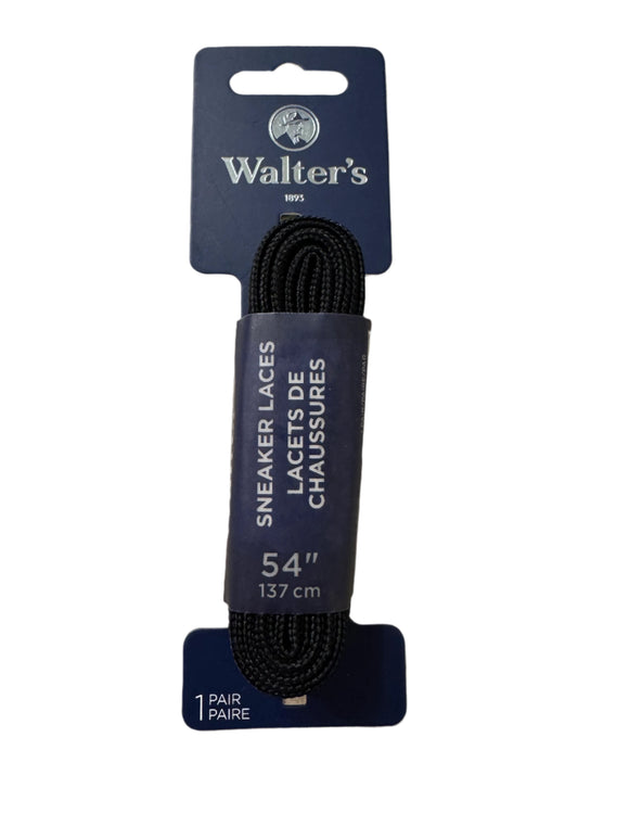 Walter's Flat Laces - Black - 3 Sizes