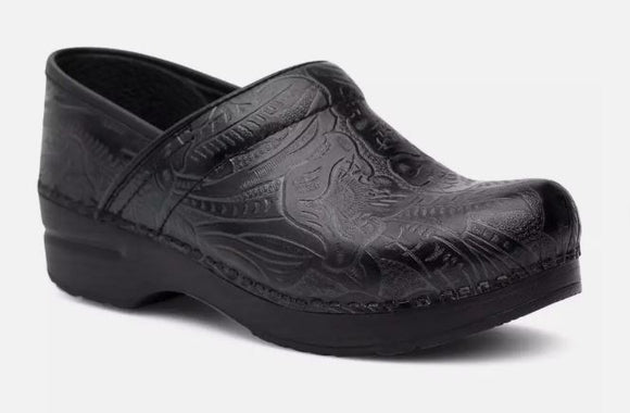 XP 2.0 Pull Up - Black Floral Tooled - Slip Resistant Rubber Outsole